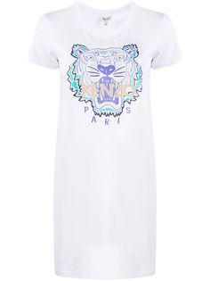 Kenzo платье-футболка с вышивкой Tiger