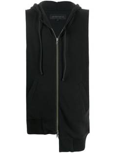 Ann Demeulemeester жилет с капюшоном и асимметричным подолом