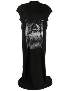 Rick Owens DRKSHDW длинное платье-футболка с логотипом