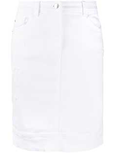 Emporio Armani джинсовая юбка-карандаш с эффектом потертости