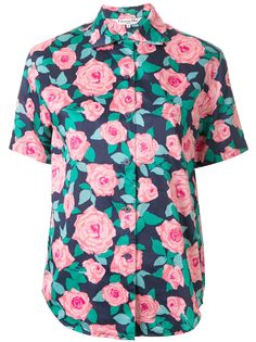 Christian Dior рубашка с цветочным принтом