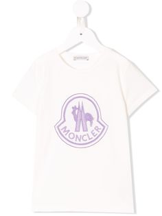 Moncler Kids футболка с нашивкой-логотипом
