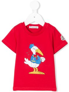 Moncler Kids футболка с принтом