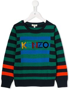 Kenzo Kids джемпер в полоску с логотипом
