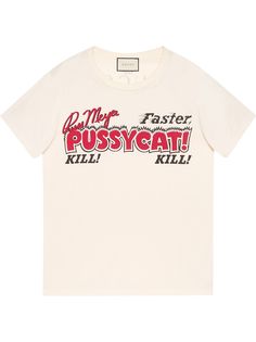 Gucci футболка в стиле оверсайз с принтом