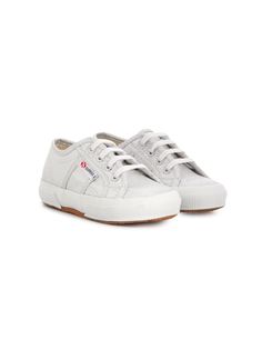 Superga Kids кроссовки на шнуровке с эффектом металлик