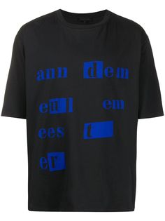 Ann Demeulemeester футболка оверсайз с логотипом