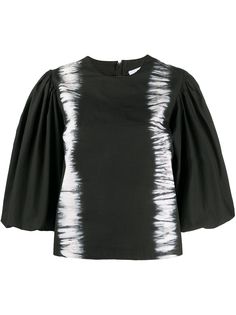 MSGM топ с пышными рукавами и принтом тай-дай