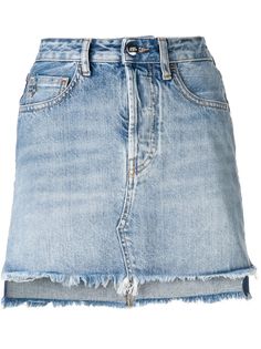 MARCELO BURLON COUNTY OF MILAN джинсовая юбка с эффектом потертости