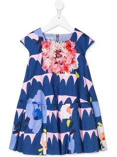 Mi Mi Sol платье с цветочной аппликацией и принтом
