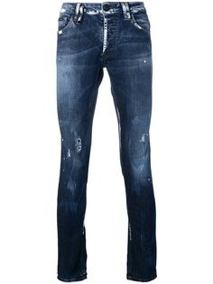 Philipp Plein джинсы скинни с эффектом краски