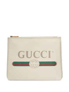 Gucci клатч с принтом логотипа