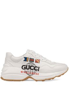 Gucci кроссовки Rhyton с принтом Gucci Worldwide
