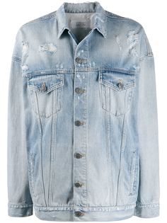 Givenchy джинсовая куртка оверсайз с эффектом потертости