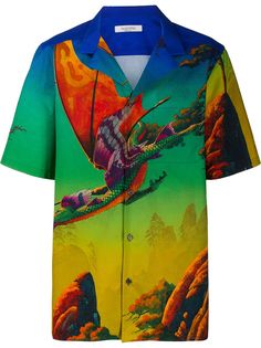 Valentino рубашка Dragons Garden с принтом