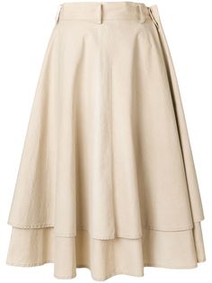 Yohji Yamamoto Pre-Owned двухслойная юбка