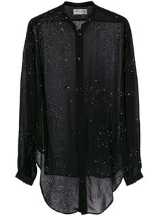 Saint Laurent прозрачная блузка Version S50H