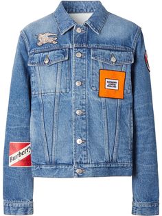 Burberry джинсовая куртка с логотипом