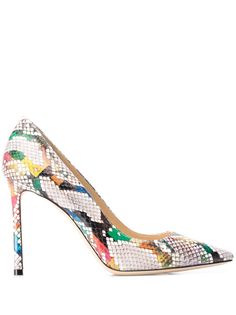 Jimmy Choo туфли-лодочки Romy 100 с тиснением под кожу змеи