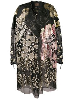 Biyan floral embroidered coat