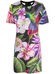 Philipp Plein платье-футболка с цветочным принтом