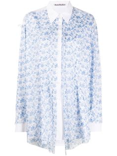 Acne Studios рубашка с цветочным принтом
