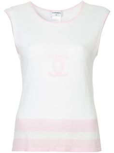 Chanel Pre-Owned футболка без рукавов прямого кроя