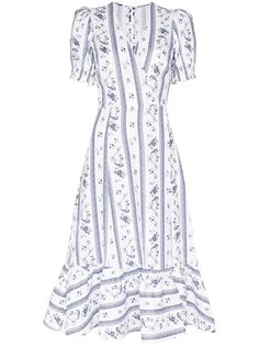 Reformation платье миди Veronika с принтом