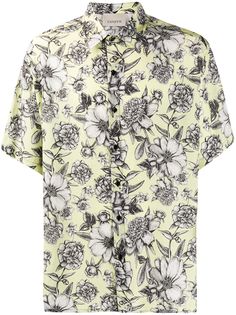 Laneus рубашка с короткими рукавами и цветочным принтом