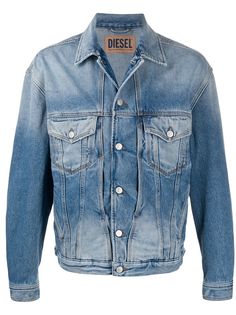 Diesel джинсовая куртка с эффектом потертости