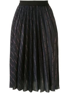 PortsPURE плиссированная юбка миди с логотипом