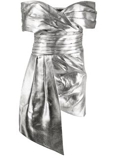 Alexandre Vauthier платье мини с открытыми плечами и драпировкой