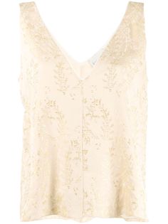 Forte Forte топ без рукавов с вышивкой