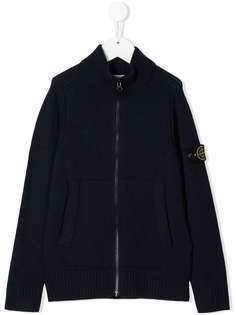 Stone Island Junior трикотажная куртка на молнии