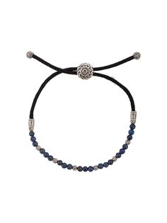 John Hardy Silver Classic Chain Lapis Lazuli Bead Pull Through Bracelet