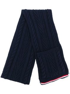 Thom Browne шарф фактурной вязки с карманом