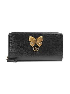Gucci кошелек на молнии с бабочкой