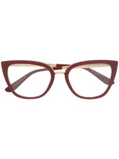 Dolce & Gabbana Eyewear очки в оправе кошачий глаз с блестками