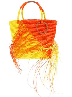 Sensi Studio двухцветная средняя сумка-тоут с необработанными деталями