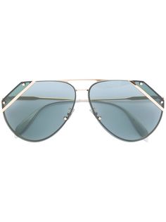 Alexander McQueen Eyewear солнцезащитные очки с резными линзами