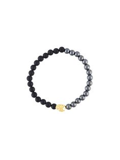 Nialaya Jewelry браслет из бусин с черепом