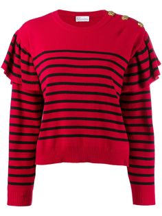 RedValentino трикотажный джемпер в полоску