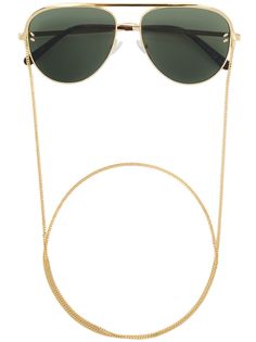 Stella McCartney Eyewear "солнцезащитные очки в золотистой оправе ""авиатор"""