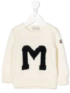 Moncler Kids вязаный джемпер с логотипом