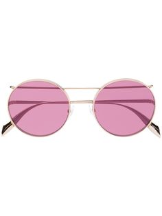 Alexander McQueen Eyewear солнцезащитные очки в круглой оправе