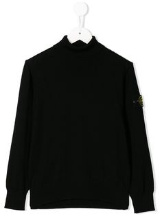 Stone Island Junior водолазка с нашивкой-логотипом