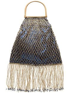 My Beachy Side плетеная сумка-тоут с бахромой