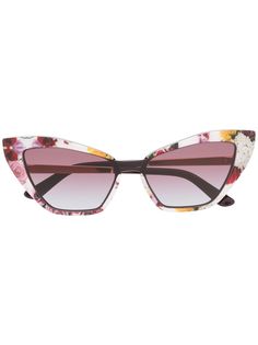 Dolce & Gabbana Eyewear солнцезащитные очки в оправе кошачий глаз с принтом