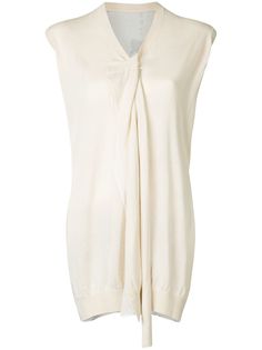 Uma Wang блузка с горловиной на ленточной завязке