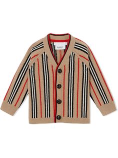 Burberry Kids кардиган в полоску Icon Stripe